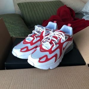 Red and White Nike Sneakers